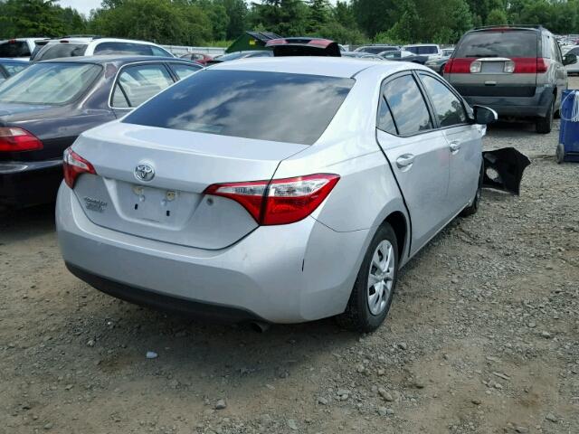 5YFBURHE0GP406880 - 2016 TOYOTA COROLLA L SILVER photo 4