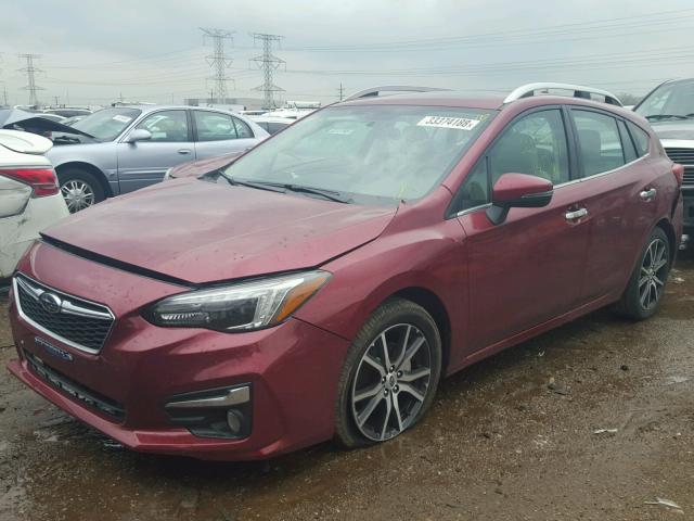 4S3GTAT65H3753710 - 2017 SUBARU IMPREZA LI RED photo 2