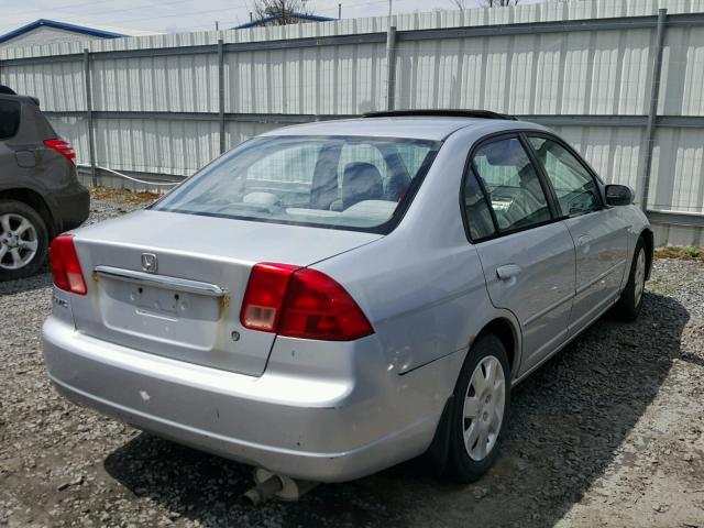 2HGES26791H506277 - 2001 HONDA CIVIC EX SILVER photo 4