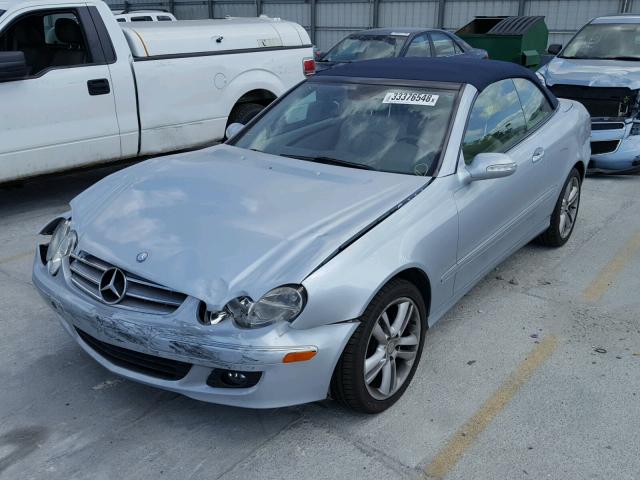 WDBTK56F18T092213 - 2008 MERCEDES-BENZ CLK 350 BLUE photo 2