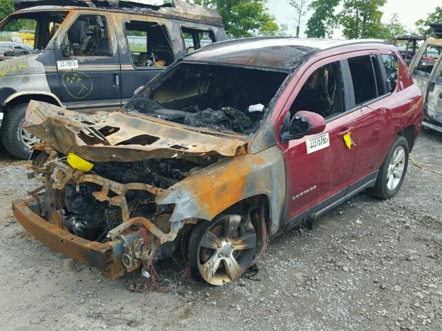 1C4NJDEB0FD308260 - 2015 JEEP COMPASS LA MAROON photo 2