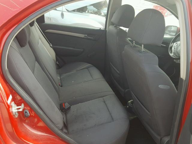KL1TD56E09B345037 - 2009 CHEVROLET AVEO LS RED photo 6