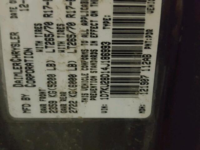 1D7KU28D14J186993 - 2004 DODGE RAM 2500 S GRAY photo 10