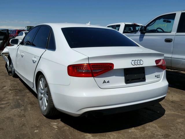 WAUDFAFL8DN026326 - 2013 AUDI A4 PREMIUM WHITE photo 3