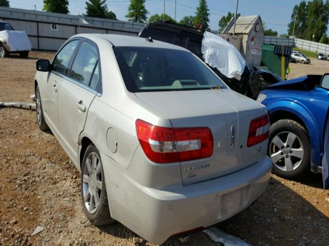 3LNHM26TX8R615893 - 2008 LINCOLN MKZ CREAM photo 3