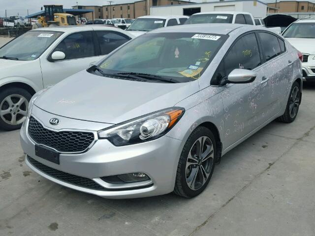 KNAFX4A88E5085470 - 2014 KIA FORTE SILVER photo 2