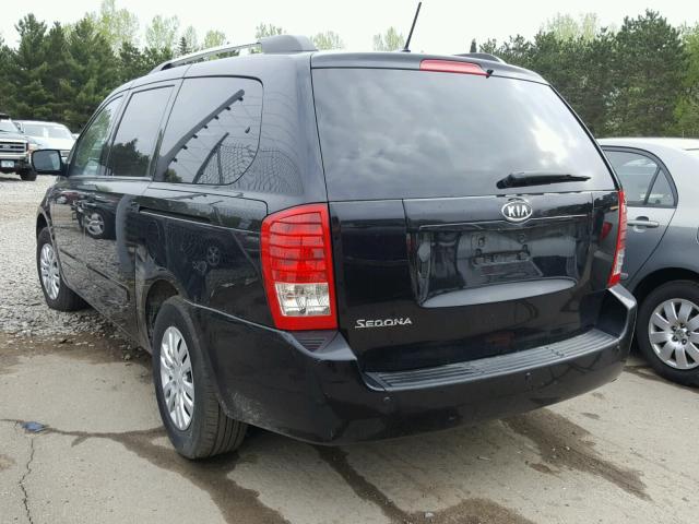 KNDMG4C7XC6426051 - 2012 KIA SEDONA LX BLACK photo 3