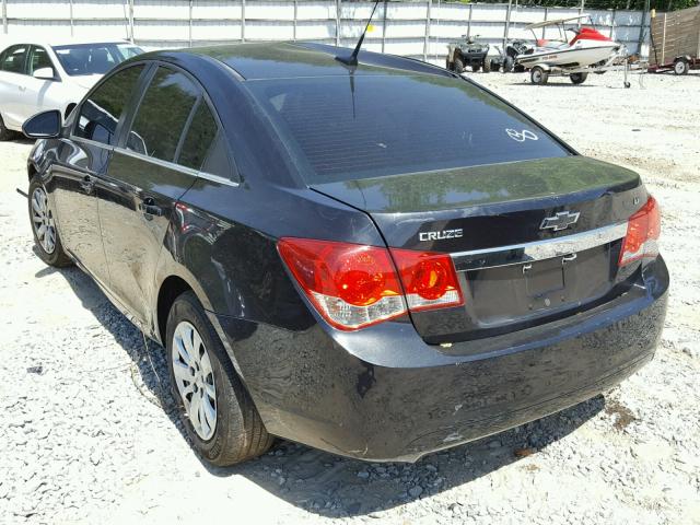 1G1PF5S90B7234986 - 2011 CHEVROLET CRUZE LT BLACK photo 3