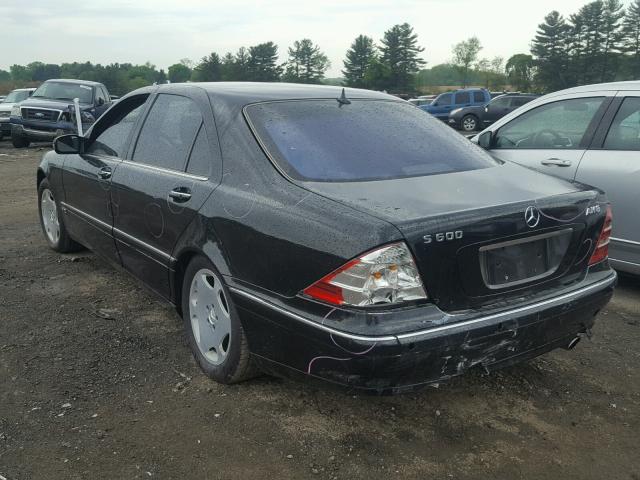 WDBNG78J72A282897 - 2002 MERCEDES-BENZ S 600 BLACK photo 3