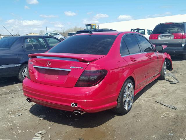 WDDGF81XX9R050068 - 2009 MERCEDES-BENZ C 300 4MAT RED photo 4