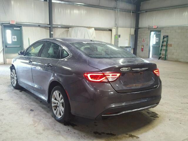 1C3CCCAB2FN504202 - 2015 CHRYSLER 200 LIMITE GRAY photo 3