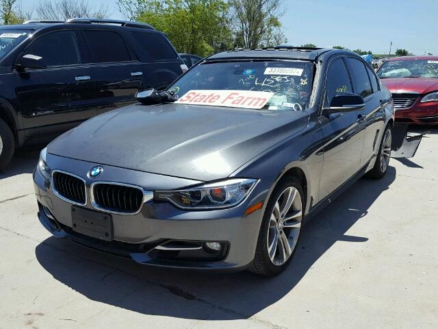 WBA3C1G54DNR49259 - 2013 BMW 328I SULEV GRAY photo 2