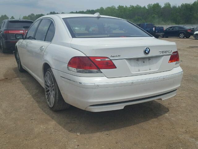 WBAHN835X7DT66915 - 2007 BMW 750 WHITE photo 3