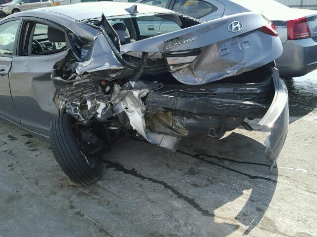 5NPDH4AE2EH493072 - 2014 HYUNDAI ELANTRA SE SILVER photo 9