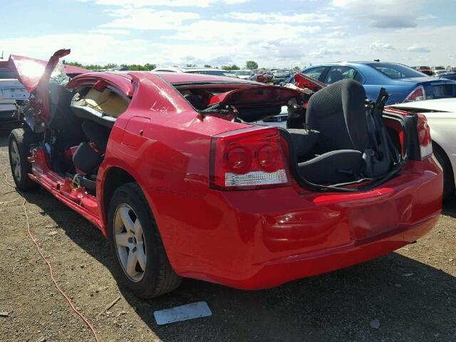 2B3CA4CD4AH217176 - 2010 DODGE CHARGER RED photo 3