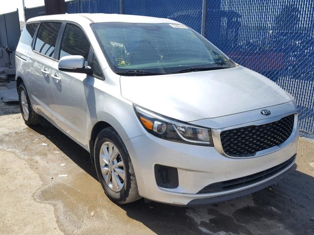 KNDMA5C11G6103189 - 2016 KIA SEDONA L SILVER photo 1