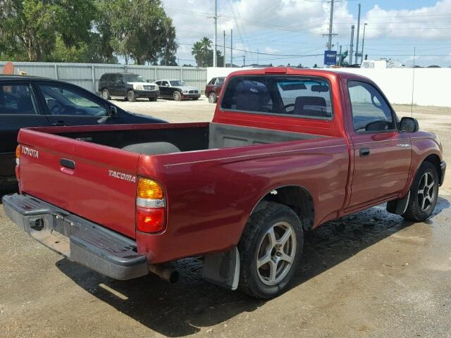 5TENL42N83Z274564 - 2003 TOYOTA TACOMA RED photo 4