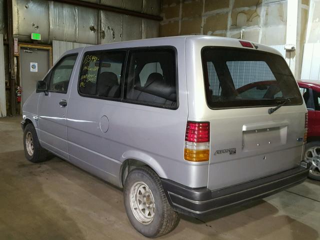 1FMCA21X4RZA04560 - 1994 FORD AEROSTAR SILVER photo 3