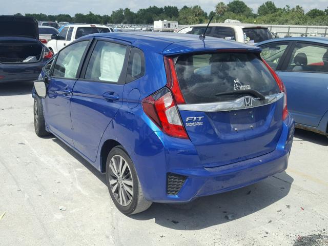 3HGGK5H8XFM779236 - 2015 HONDA FIT EX BLUE photo 3