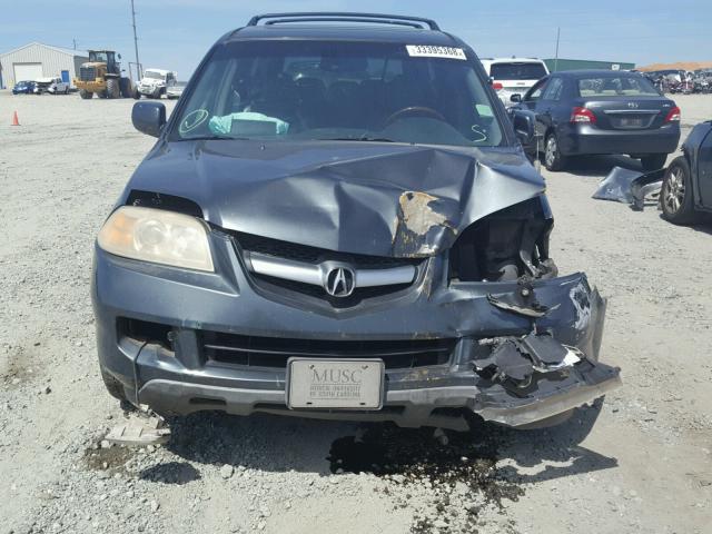 2HNYD188X4H516546 - 2004 ACURA MDX TOURIN GRAY photo 9