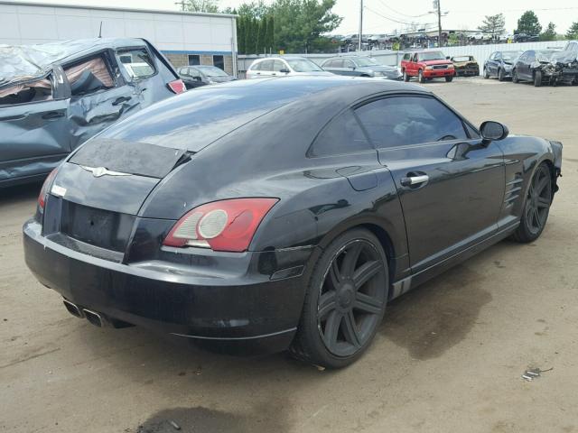 1C3AN69L55X045184 - 2005 CHRYSLER CROSSFIRE BLACK photo 4