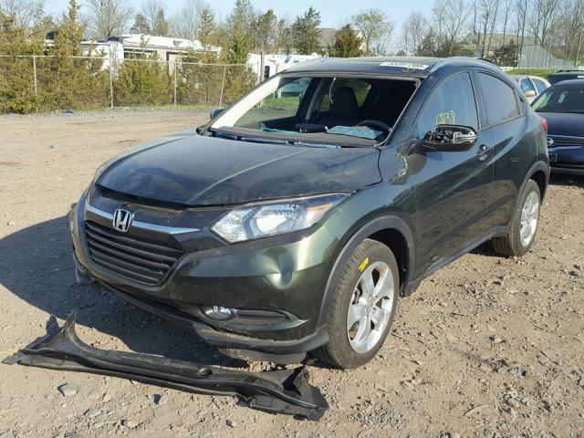 3CZRU6H71GM732476 - 2016 HONDA HR-V EXL GREEN photo 2