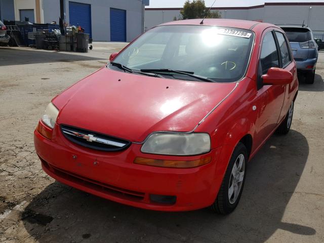 KL1TD66666B682998 - 2006 CHEVROLET AVEO BASE Kırmızı fotoğraf 2