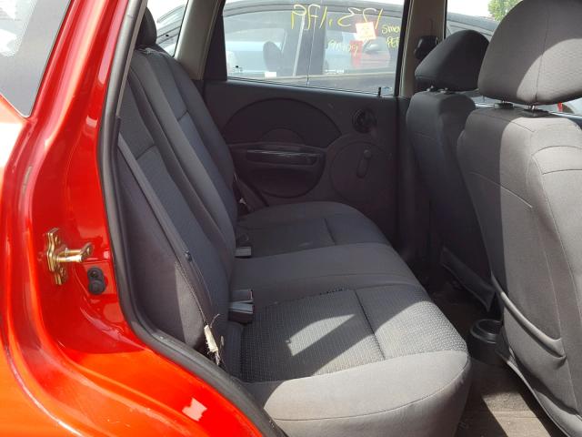 KL1TD66666B682998 - 2006 CHEVROLET AVEO BASE Kırmızı fotoğraf 6