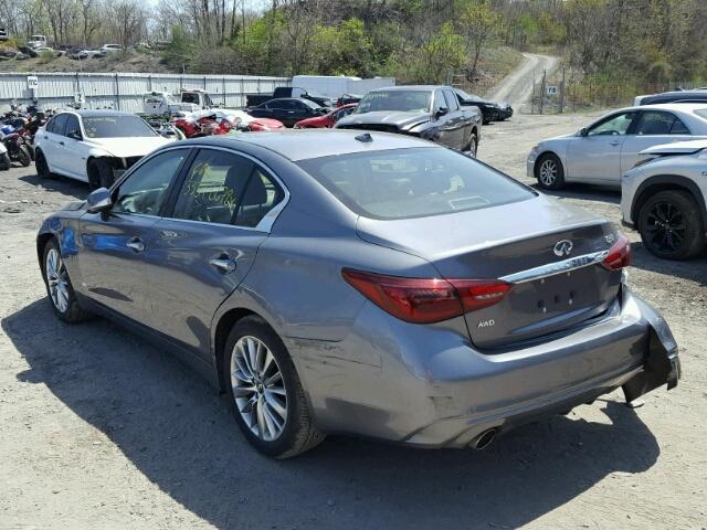 JN1EV7ARXJM440902 - 2018 INFINITI Q50 LUXE GRAY photo 3