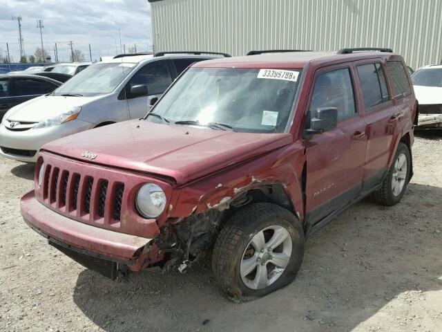 1C4NJRAB8CD619529 - 2012 JEEP PATRIOT RED photo 2