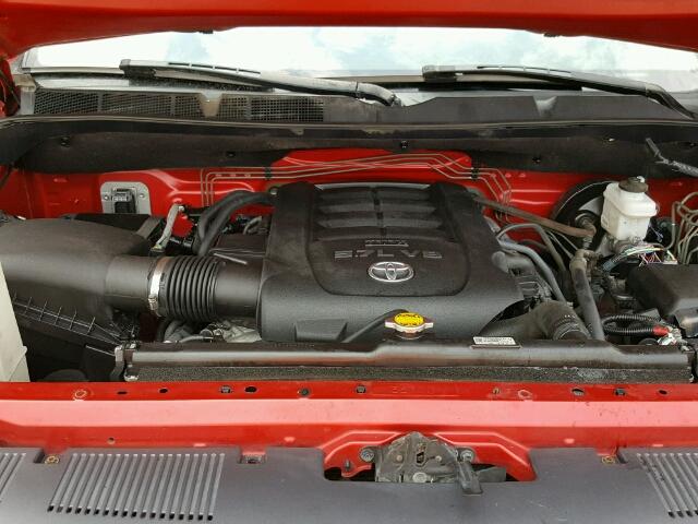 5TFEY5F10EX157621 - 2014 TOYOTA TUNDRA CRE RED photo 7