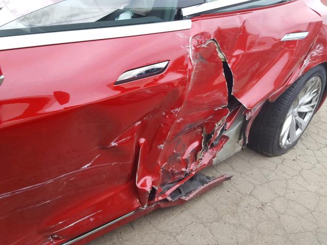 5YJSA1E12HF233758 - 2017 TESLA MODEL S Կարմիր լուսանկար 10