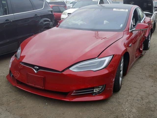 5YJSA1E12HF233758 - 2017 TESLA MODEL S Կարմիր լուսանկար 2