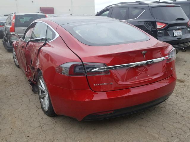 5YJSA1E12HF233758 - 2017 TESLA MODEL S Կարմիր լուսանկար 3