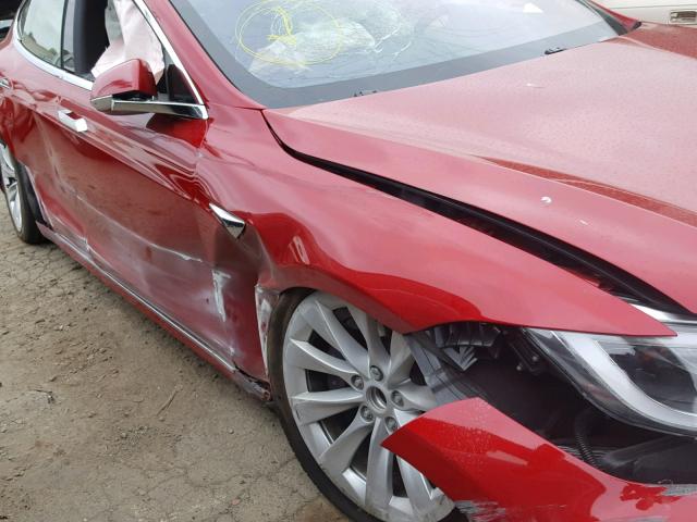 5YJSA1E12HF233758 - 2017 TESLA MODEL S Կարմիր լուսանկար 9