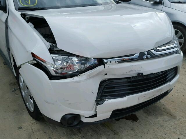 JA4AD2A35EZ007519 - 2014 MITSUBISHI OUTLANDER WHITE photo 9