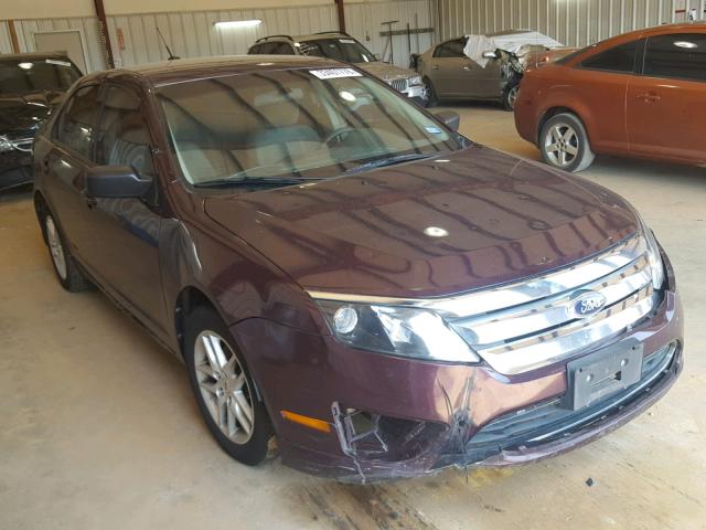 3FAHP0GA8CR320111 - 2012 FORD FUSION S MAROON photo 1