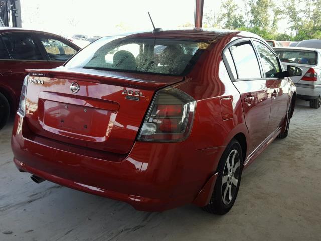 3N1AB6AP2BL719711 - 2011 NISSAN SENTRA 2.0 RED photo 4