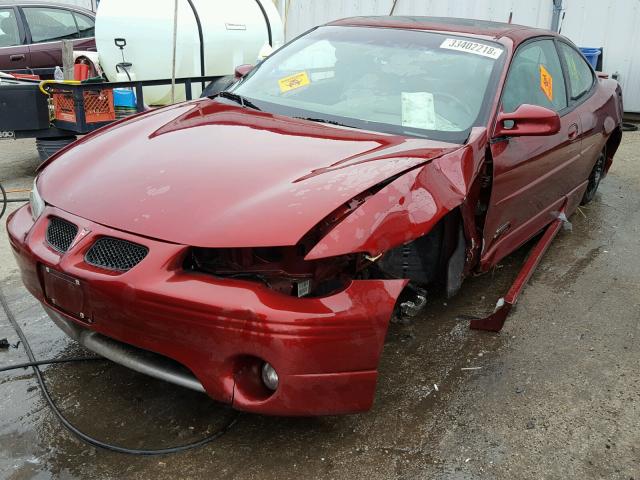 1G2WR12172F272724 - 2002 PONTIAC GRAND PRIX MAROON photo 2