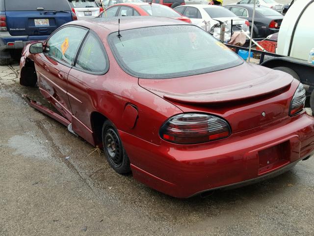 1G2WR12172F272724 - 2002 PONTIAC GRAND PRIX MAROON photo 3