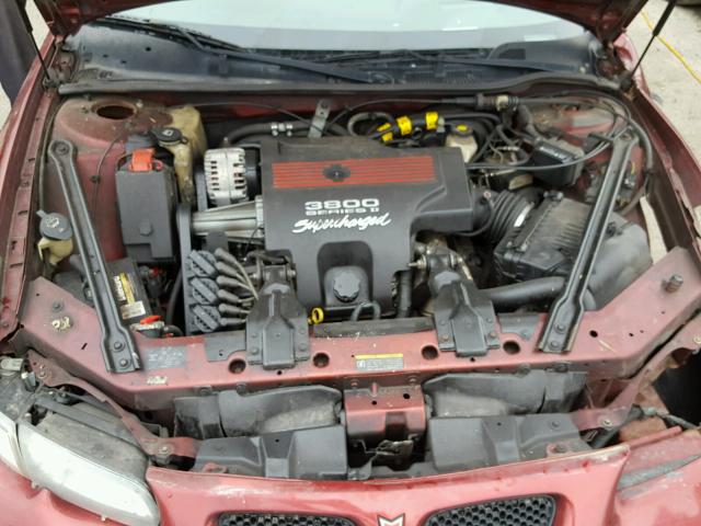 1G2WR12172F272724 - 2002 PONTIAC GRAND PRIX MAROON photo 7