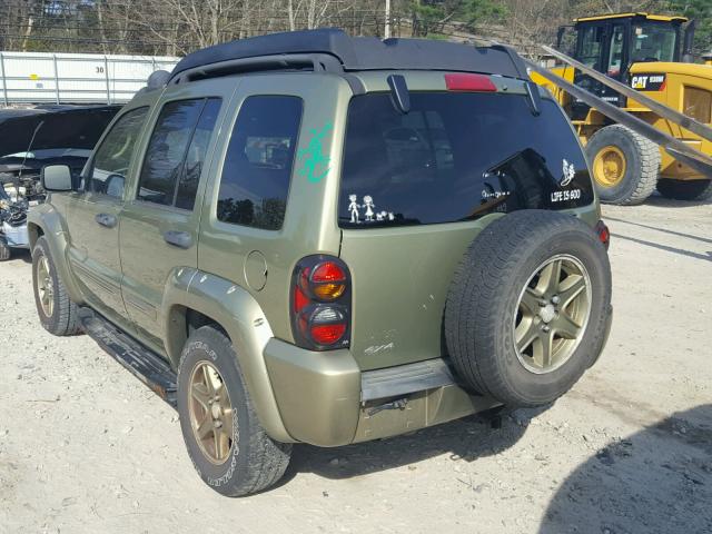1J4GL38K73W567699 - 2003 JEEP LIBERTY RE GREEN photo 3