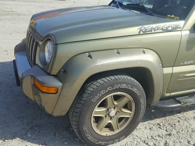 1J4GL38K73W567699 - 2003 JEEP LIBERTY RE GREEN photo 9