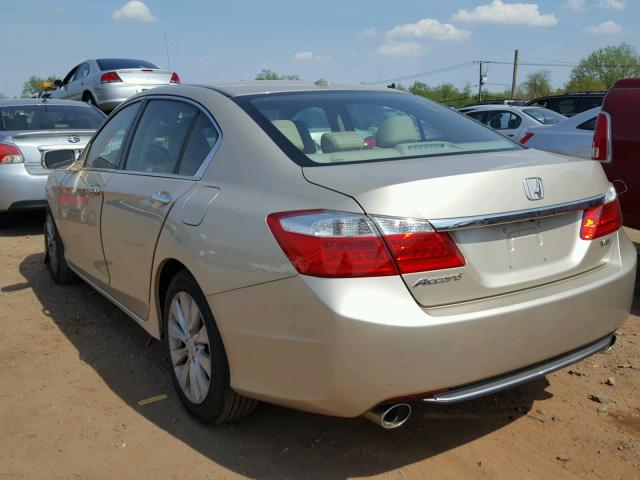 1HGCR3F89EA026603 - 2014 HONDA ACCORD EXL BEIGE photo 3