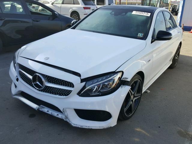 55SWF6EB3GU116289 - 2016 MERCEDES-BENZ C 450 4MAT WHITE photo 2