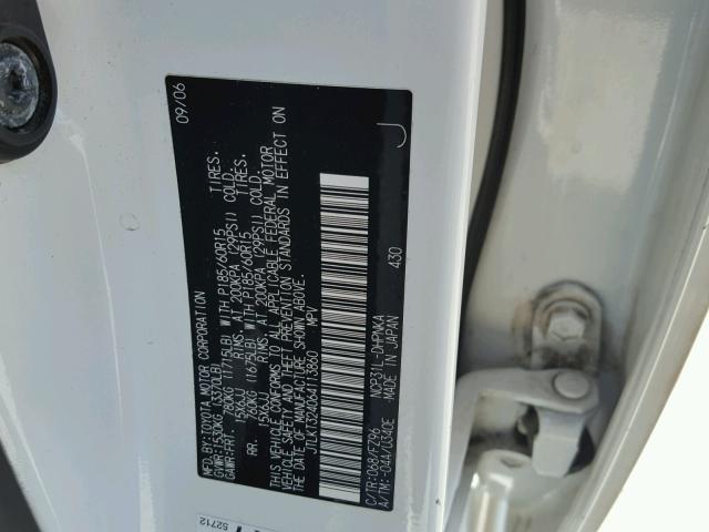 JTLKT324064113860 - 2006 TOYOTA SCION XB WHITE photo 10