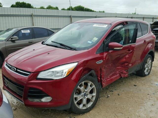 1FMCU0H9XDUA14728 - 2013 FORD ESCAPE SEL RED photo 2