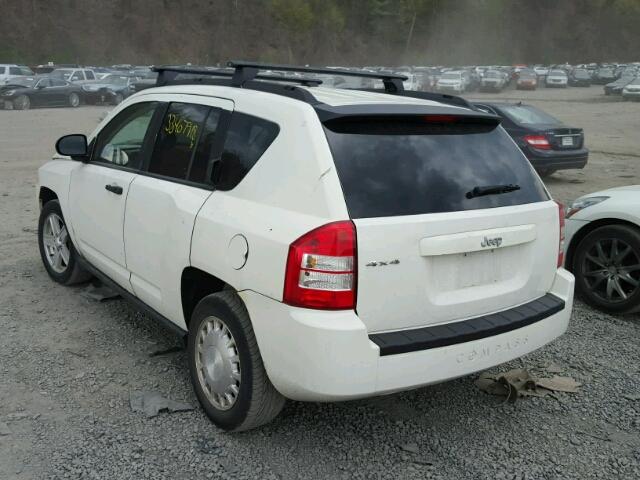 1J8FF47W67D583924 - 2007 JEEP COMPASS WHITE photo 3