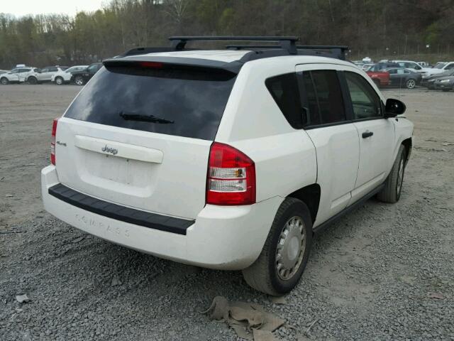 1J8FF47W67D583924 - 2007 JEEP COMPASS WHITE photo 4