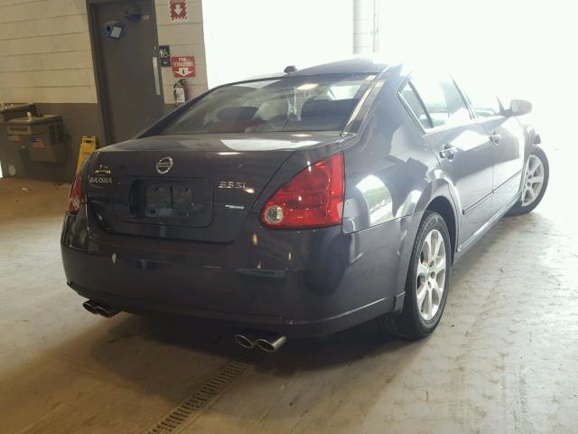 1N4BA41E58C816189 - 2008 NISSAN MAXIMA SE BLUE photo 4